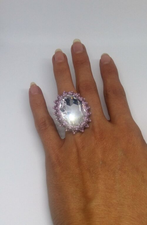Anello Stella con cabochon swarovski