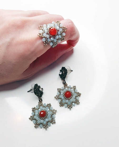 Anello e orecchini coordinati